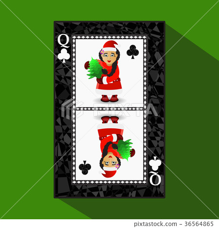 card New Year's poker. vector illustration card New Year's poker. vector illustration 36564865