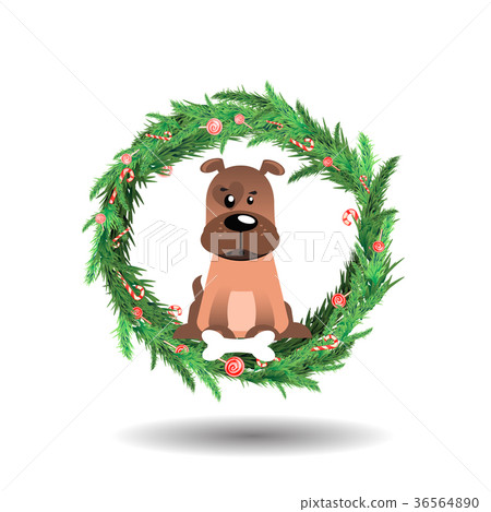 dog symbol of the new year 2017 with dog symbol of the new year 2017 with 36564890