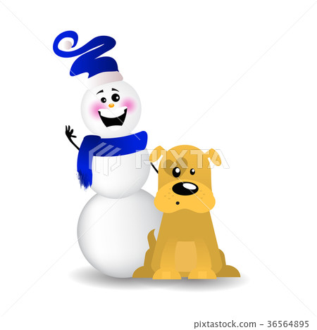 dog symbol 2017 new year with 36564895