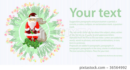 santa claus and money in a circle with 36564992