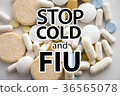 flu and colds stop. a stack 36565078