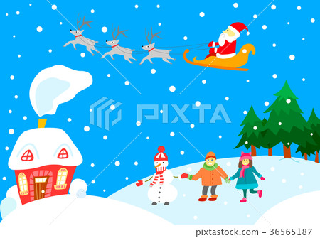 Christmas landscape card 36565187