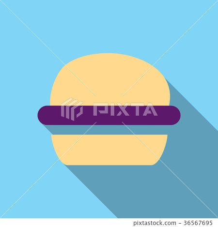 hamburger icon in flat style with long shadow 36567695