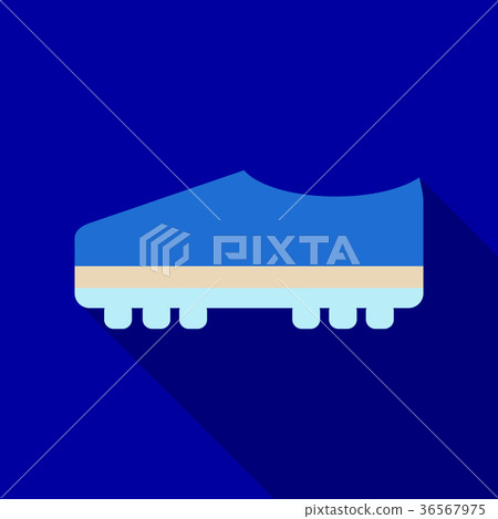 Soccer boots icon on background with round shadow 36567975