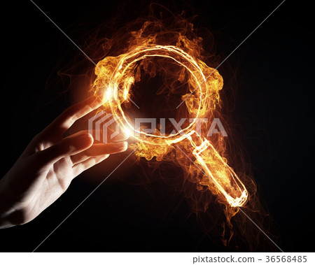 Fire search icon 36568485