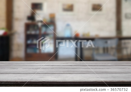 Empty wooden table and room interior decoration background, prod Empty wooden table and room interior decoration background, prod 36570732
