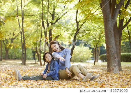 Mother, Son, Park, Autumn Mother, Son, Park, Autumn 36571095