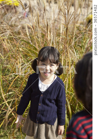 男孩，女孩，兄弟和姐妹，公園 36571482