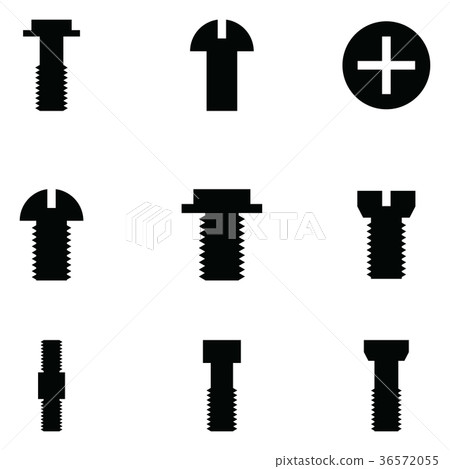screw icon set - Stock Illustration [36572055] - PIXTA