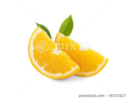 Orange slice isolated on white background 36572827