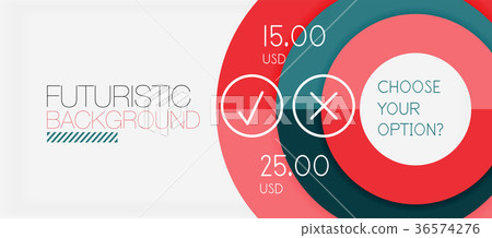 Colorful geometric circle modern abstract 36574276