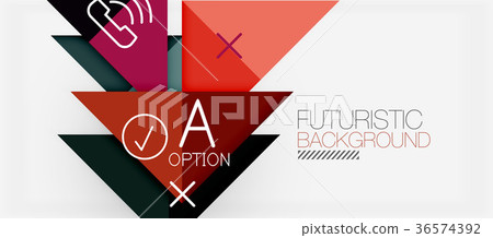 Minimalistic triangle modern banner design 36574392