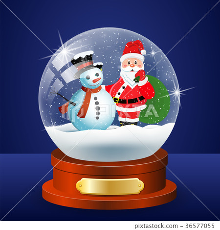 Christmas winter landscape globe Christmas winter landscape globe 36577055