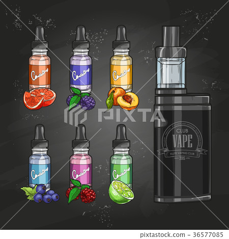 Vector color sketch vape pen - Stock Illustration [36577085] - PIXTA