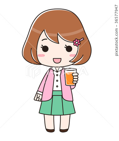 一杯果汁的女人 36577947