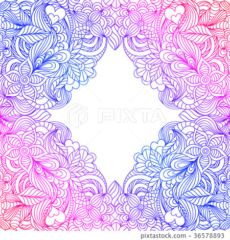 hand drawn floral card 36578893