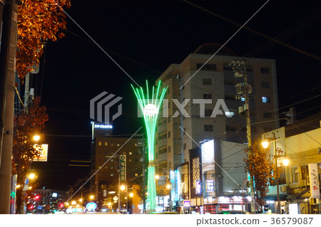 Asahikawa City entertainment district image material 36579087