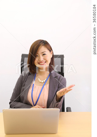 PC typing woman 36580184