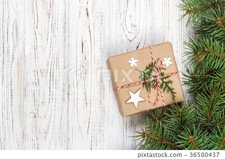 Christmas composition. Christmas gift Top view Christmas composition. Christmas gift Top view 36580437