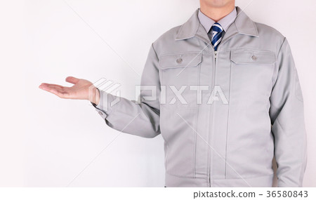 Work clothes men tie pose here 36580843