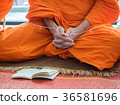 Buddhist Monk Praying 36581696