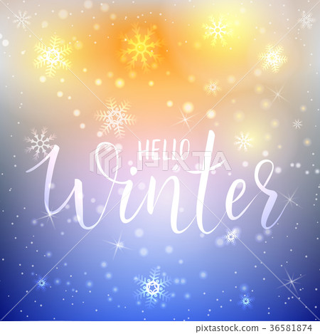 Hello winter holiday background 36581874