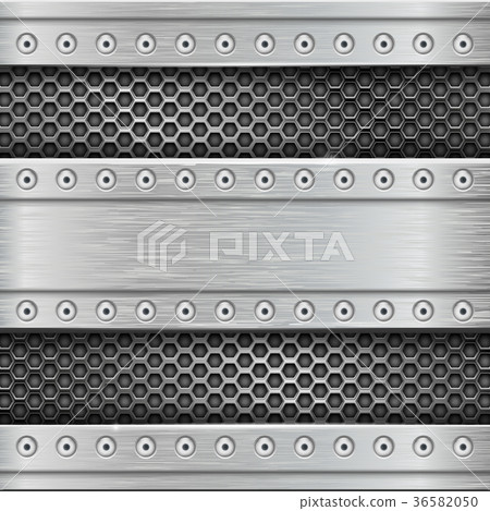 Metal perforated texture with rivets-插圖素材 [36582050] - PIXTA圖庫