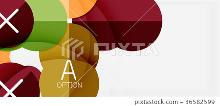 Paper geometric circle banner template 36582599
