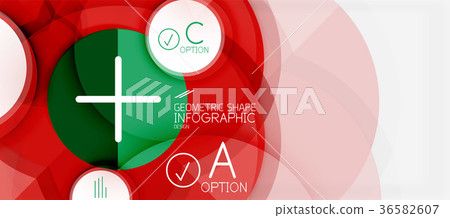 Paper geometric circle banner template 36582607