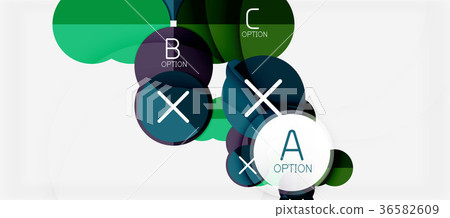 Paper geometric circle banner template 36582609