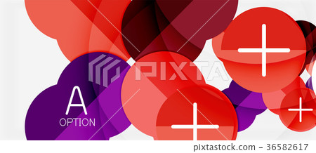 Paper geometric circle banner template 36582617