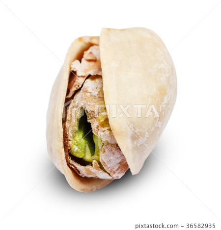 Roasted pistachio nut isolated on white background 36582935