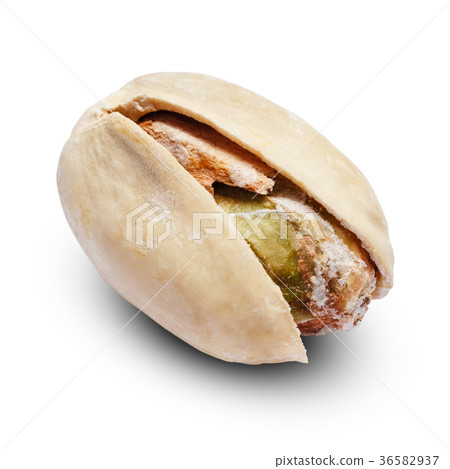 Roasted pistachio nut isolated on white background 36582937