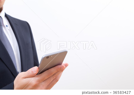 Maho hand male employee Business man Business image Investment side work 36583427