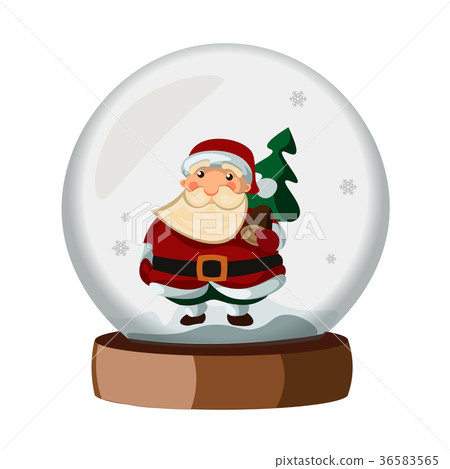 Snowball cartoon with Santa Claus - Stock Illustration [36583565] - PIXTA