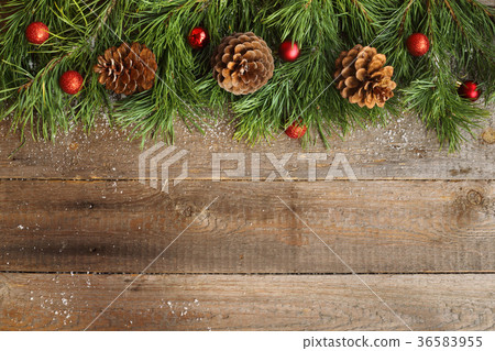 Christmas card on wooden background Christmas card on wooden background 36583955