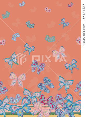 Vector vertical seamless pattern with hand drawing Vector vertical seamless pattern with hand drawing 36584187