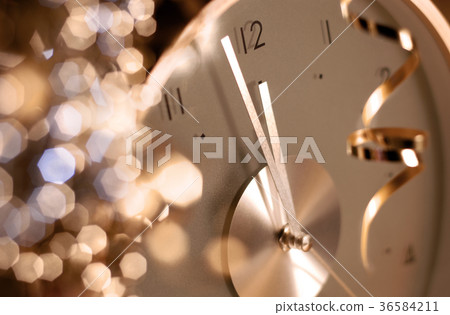new year clock new year clock 36584211