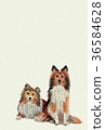Hand embroidered dog card 36584628