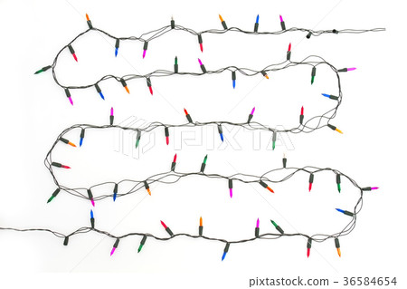 colorful christmas lights blub on white background colorful christmas lights blub on white background 36584654