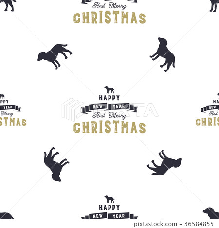 Year of the dog pattern. Symbol of 2018 seamless Year of the dog pattern. Symbol of 2018 seamless 36584855