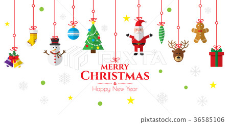 Merry Christmas Internet Banner Background 图库插图