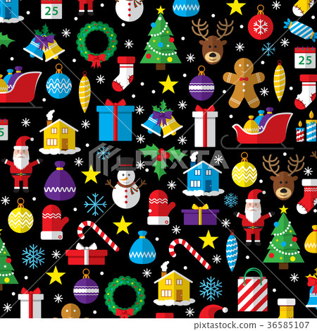 Christmas pattern, new year icons and symbols. Christmas pattern, new year icons and symbols. 36585107