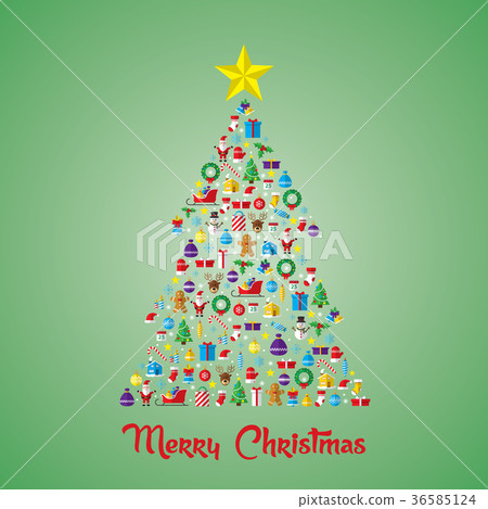 Christmas pine tree, new year icons and symbols. Christmas pine tree, new year icons and symbols. 36585124