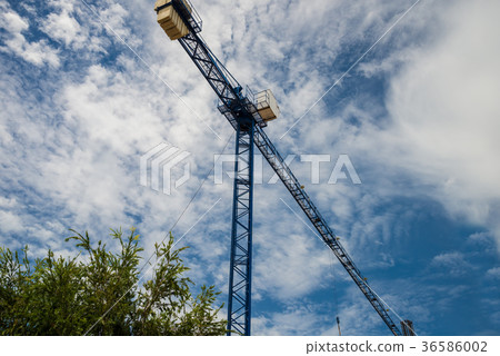 Crane is used in the construction Crane is used in the construction 36586002