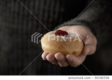 sufganiyah, Jewish donut eaten on Hanukkah sufganiyah, Jewish donut eaten on Hanukkah 36586506