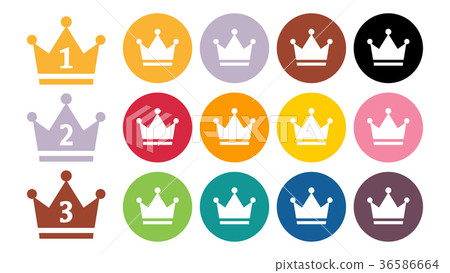Ranking crown icon illustration white background 36586664