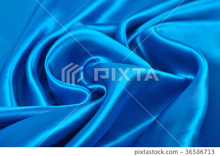 Natural blue satin fabric texture background Natural blue satin fabric texture background 36586713