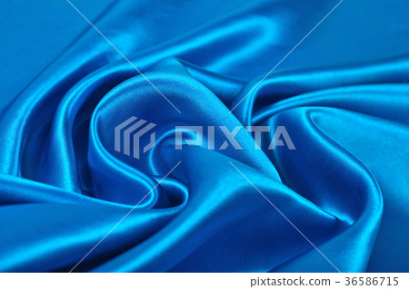 Natural blue satin fabric texture background Natural blue satin fabric texture background 36586715