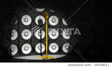 microphone and audio background 36589011